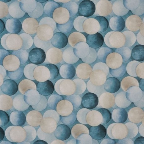 Tissu Pendalum Imprime Digital Indigo