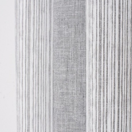 Tissu Etamine Rayée Chenillée Malo Gris 