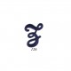 Lettres anglaises - Bleu z