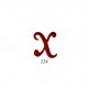 Lettres anglaises - Rouge x