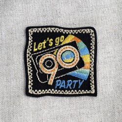 Ecusson musique rétro - Let's go 90 party