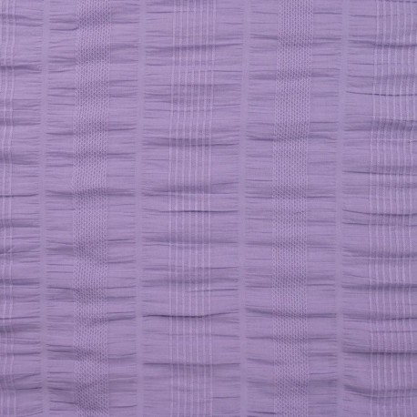 Tissu Coton Gaufré Brodé Julia Lila 