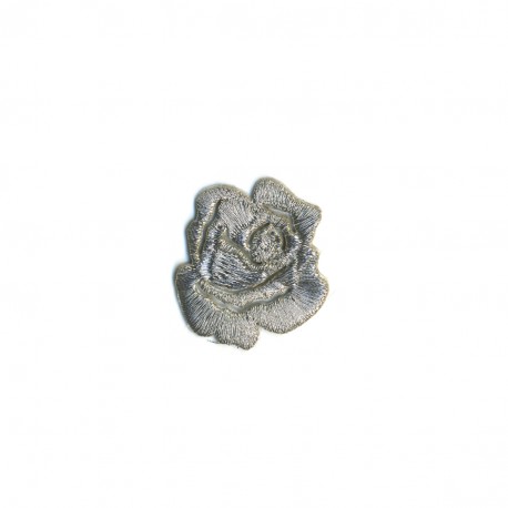 Ecusson rose - Gris moyen