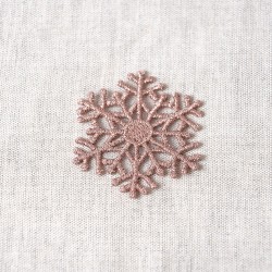 S ecusson grand flocon de neige - Rose gold