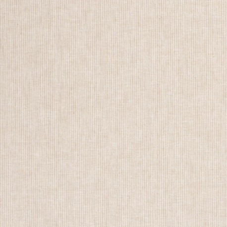 Tissu Chambray Fines Rayures Beige 