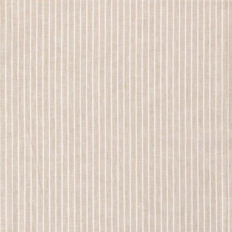 Tissu Chambray Rayures Beige