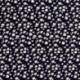 Tissu Popeline de Viscose Imprimé Fleurs Bleu marine 