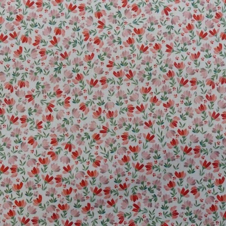 Tissu Enduit Imprimé Chusa Blanc