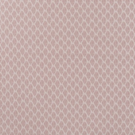 Tissu Popeline Bio Imprimée Feuilles Nude 