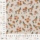 Tissu Happy Fleece Imprimé Fleurs Blanc 