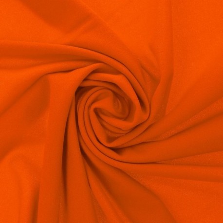 Tissu Scuba Crepe Uni Orange 