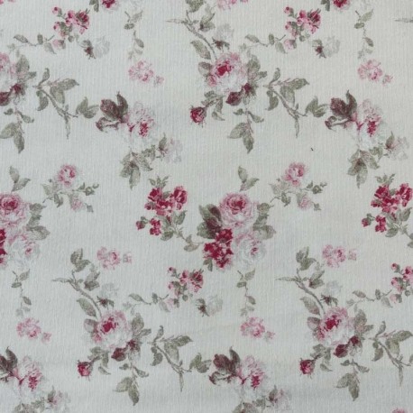 Tissu Alisa Fleurs Rose 