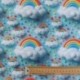 Tissu Clouds Imprimé Effet 3d Bleu 