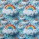Tissu Clouds Imprimé Effet 3d Bleu 