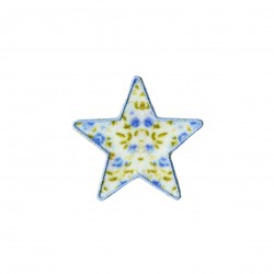 Ecusson étoile liberty - Bleu ciel