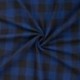 Tissu Coton Gratté Carreaux Bleu noir