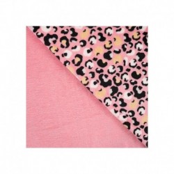 Tissu Polaire Microfibre Panthere Rose 