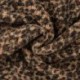 Tissu Bouclette Imprimé Léopard Marron Beige 