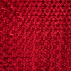 Tissu Velours Relief Rouge 