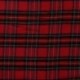 Tissu Coton Gratté Tartan Rouge 