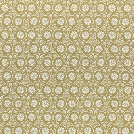 Tissu Coton Imprimé Appia Moutarde 