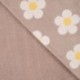 Tissu Polaire Microfibre Fleurs Sable