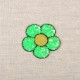 Motif fleur sequins - Vert gazon