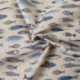 Tissu Poisson Percale Imprimé Lin