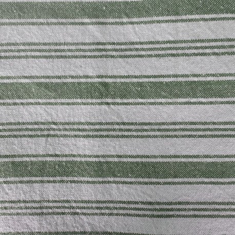 Tissu Eugene Rayures Bayadères Kaki