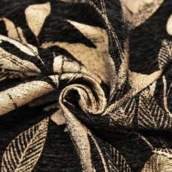 Tissu Vedillia Jacquard Chenille Noir