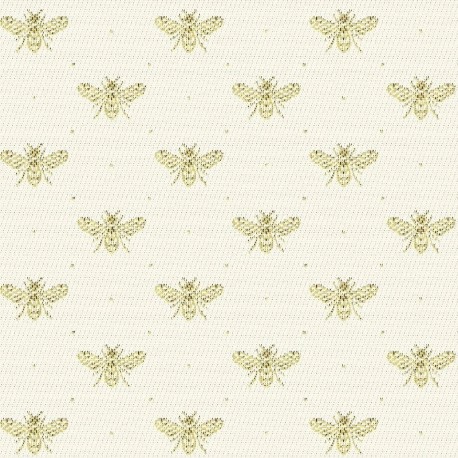 Tissu Jacquard Busy Coloris Blanc 