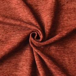 Tissu Velours Chenillé Faro Uni Terracotta