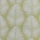 Tissu Jacquard Pisco Grosse Feuille Fond Vert Anis