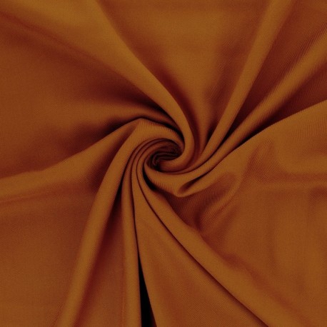 Tissu Gabardine Viscose Uni Ocre 