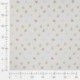 Tissu Jersey de Coton Glitter Imprimé Feuilles Blanc