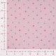 Tissu Jersey de Coton Glitter Imprimé Coeur Rose