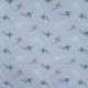 Tissu Jersey de Coton Imprimé Requins Bleu