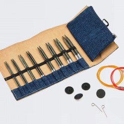 Trousse aiguilles à tricoter circulaires indigo 1 - 