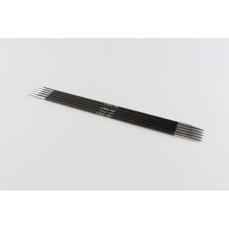 Knitpro karbonz-aiguilles double pointe 15 cm 2,75 mm