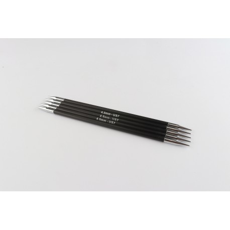 Knitpro karbonz-aiguilles double pointe 20 cm 4,5 mm