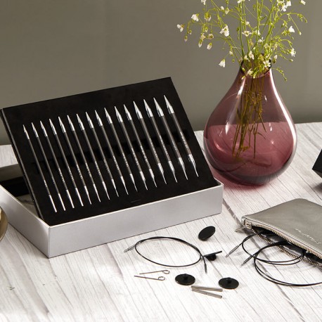 Knitpro coffret aiguilles à tricoter circulaires karbonz - 1