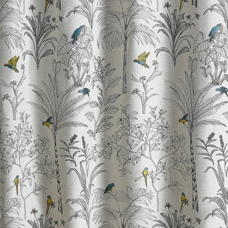 Tissu Rio Jacquard Oiseau Bleu 