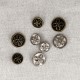 Bouton metal fleur