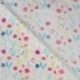 Tissu Coton Brodé Imprimé Fleurs Fuchsia