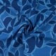 Tissu Viscose Nylon Imprimé Fleurs Bleues