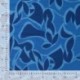 Tissu Viscose Nylon Imprimé Fleurs Bleues