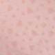 Tissu Coton Jacquard Coeur Rose 