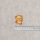 S ecusson petit ours - Hochet rose