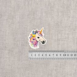 S ecusson tete danimaux rigolos - Licorne