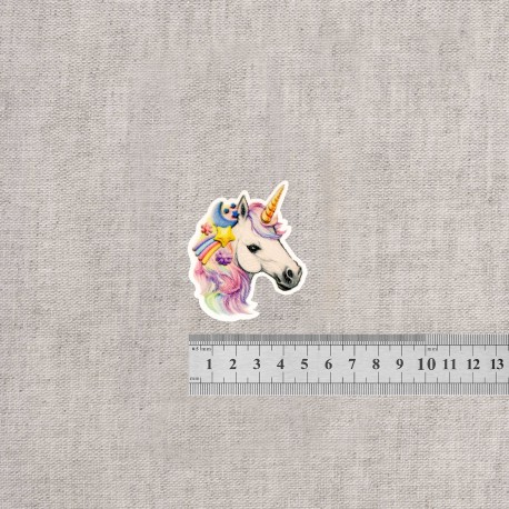 S ecusson tete danimaux rigolos - Licorne